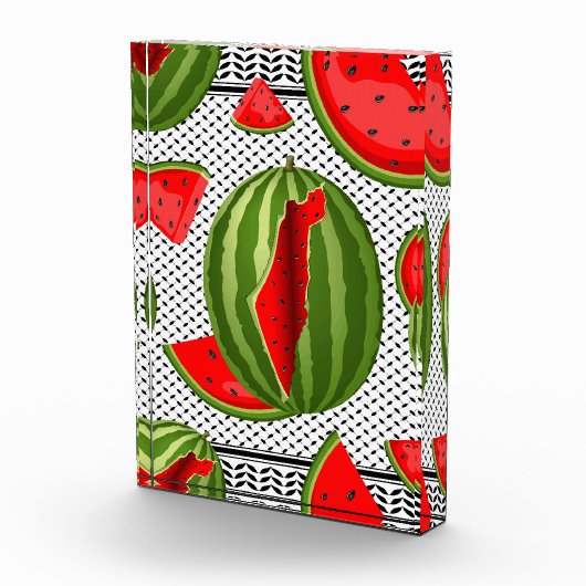 Watermeloen Palestina Kaart Slice Fotoblokken (Rechts)