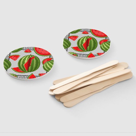 Watermeloen Palestina Kaart Slice Handwaaier (Niet-gemonteerd)