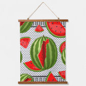 Watermeloen Palestina Kaart Slice Hangend Wandkleed (Voorkant)