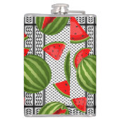 Watermeloen Palestina Kaart Slice Heupfles (Achterkant)