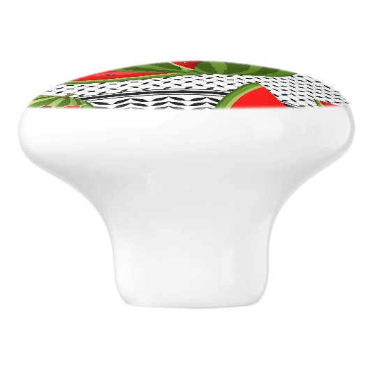 Watermeloen Palestina Kaart Slice Keramische Knop (Zijkant)