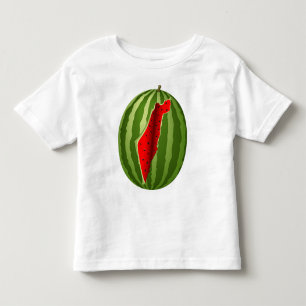 Watermeloen Palestina Kaart Slice Kinder Shirts