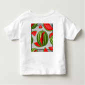 Watermeloen Palestina Kaart Slice Kinder Shirts (Achterkant)