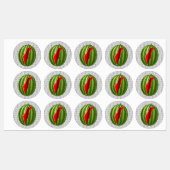 Watermeloen Palestina Kaart Slice Labels (Vel)