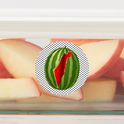 Watermeloen Palestina Kaart Slice Labels (Aangebracht)