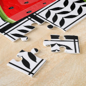 Watermeloen Palestina Kaart Slice Legpuzzel (Zijkant)