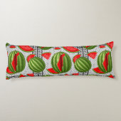 Watermeloen Palestina Kaart Slice Lichaamskussen (Achterkant)