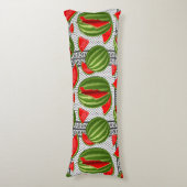 Watermeloen Palestina Kaart Slice Lichaamskussen (Voorkant Verticaal)