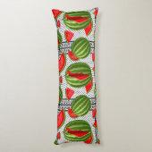 Watermeloen Palestina Kaart Slice Lichaamskussen (Achterkant (Verticaal))