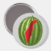 Watermeloen Palestina Kaart Slice Magneet (Voorkant / Achterkant)