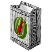 Watermeloen Palestina Kaart Slice Medium Cadeauzakje (Voorkant Gekanteld)