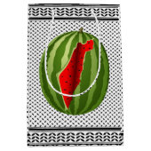 Watermeloen Palestina Kaart Slice Medium Cadeauzakje (Voorkant)