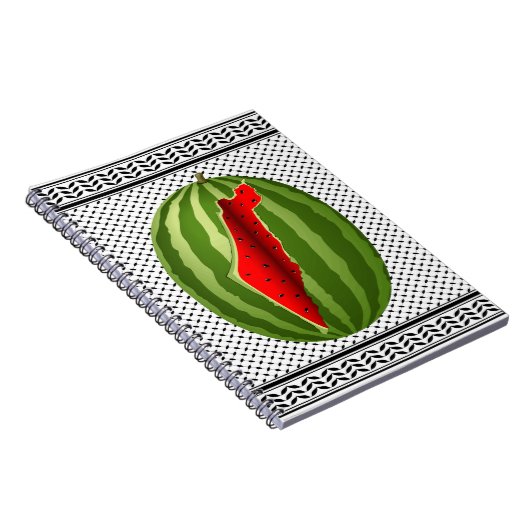 Watermeloen Palestina Kaart Slice Notitieboek (Rechterzijde)