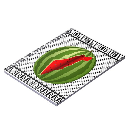 Watermeloen Palestina Kaart Slice Notitieboek (Linkerzijde)