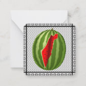 Watermeloen Palestina Kaart Slice Notitiekaartje (Voorkant)