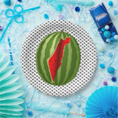 Watermeloen Palestina Kaart Slice Papieren Bordje (Feest)