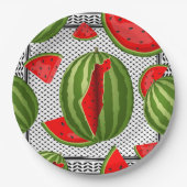 Watermeloen Palestina Kaart Slice Papieren Bordje (Voorkant)
