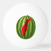 Watermeloen Palestina Kaart Slice Pingpongbal (Achterkant)