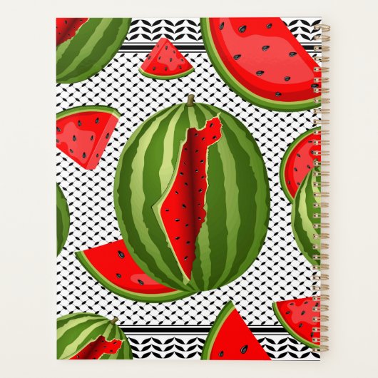 Watermeloen Palestina Kaart Slice Planner (Achterkant)