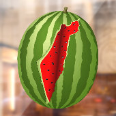 Watermeloen Palestina Kaart Slice Raamsticker (Vel 2)