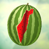 Watermeloen Palestina Kaart Slice Raamsticker (Vel 3)