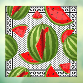 Watermeloen Palestina Kaart Slice Raamsticker (Vel 3)