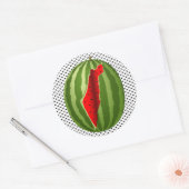 Watermeloen Palestina Kaart Slice Ronde Sticker (Envelop)