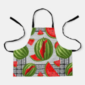 Watermeloen Palestina Kaart Slice Schort (Voorkant)