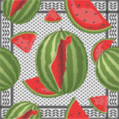 Watermeloen Palestina Kaart Slice Sticker (Voorkant)