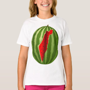 Watermeloen Palestina Kaart Slice T-shirt
