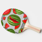 Watermeloen Palestina Kaart Slice Tafeltennisbatje (Zijkant)