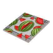 Watermeloen Palestina Kaart Slice Tegeltje (Zijkant)