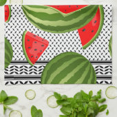 Watermeloen Palestina Kaart Slice Theedoek (Gevouwen)