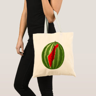 Watermeloen Palestina Kaart Slice Tote Bag
