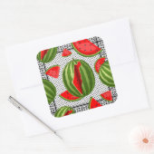 Watermeloen Palestina Kaart Slice Vierkante Sticker (Envelop)