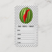 Watermeloen Palestina Kaart Slice Visitekaartje (Voorkant)