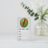 Watermeloen Palestina Kaart Slice Visitekaartje (Staand voorkant)