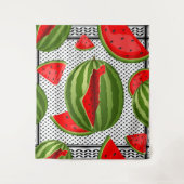 Watermeloen Palestina Kaart Slice Wandkleed (Voorkant)