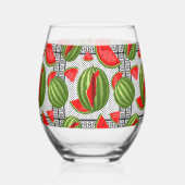 Watermeloen Palestina Kaart Slice Wijnglas Zonder Voet (Links)