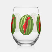 Watermeloen Palestina Kaart Slice Wijnglas Zonder Voet (Links)