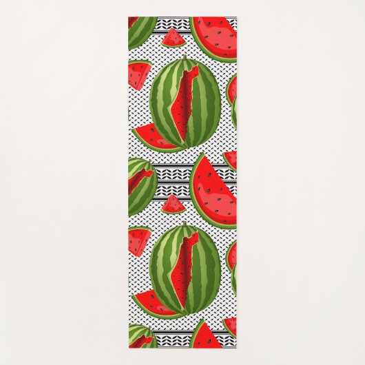Watermeloen Palestina Kaart Slice Yogamat (Voorkant)