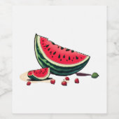 Watermeloen Palestina Wijn Etiket (Enkel label)