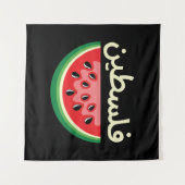 Watermeloen Palestina zal gratis zijn Wandkleed (Voorkant (horizontaal))