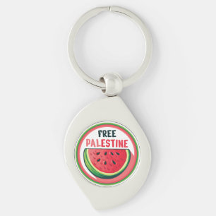 Watermeloen Palestine Gratis Kleurrijk Sleutelhanger