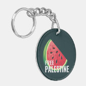 Watermeloen Palestine Vrij Sleutelhanger (Voorkant Links)