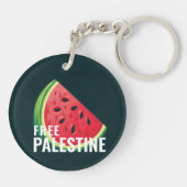 Watermeloen Palestine Vrij Sleutelhanger (Achterkant)