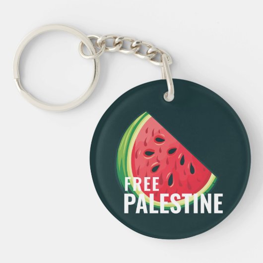 Watermeloen Palestine Vrij Sleutelhanger (Voorkant)