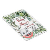 Watermeloen Panda Waterverf Baby shower Magneet (Rechterzijde)