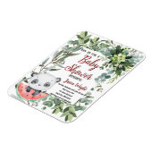 Watermeloen Panda Waterverf Baby shower Magneet (Linkerzijde)