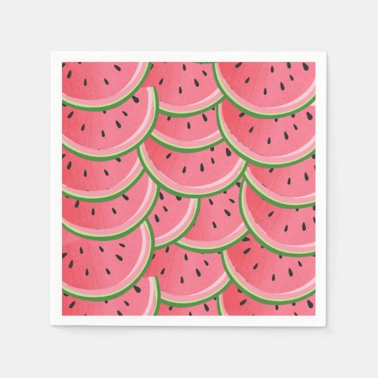 Watermeloen Papier Servetten Zomer fruit Meloen Pi (Voorkant)